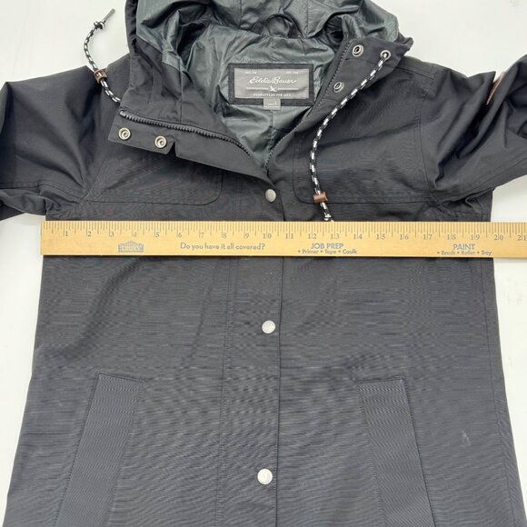 Eddie Bauer Riley Black Waterproof Hooded Parka Coat Size Small - Picture 12 of 15